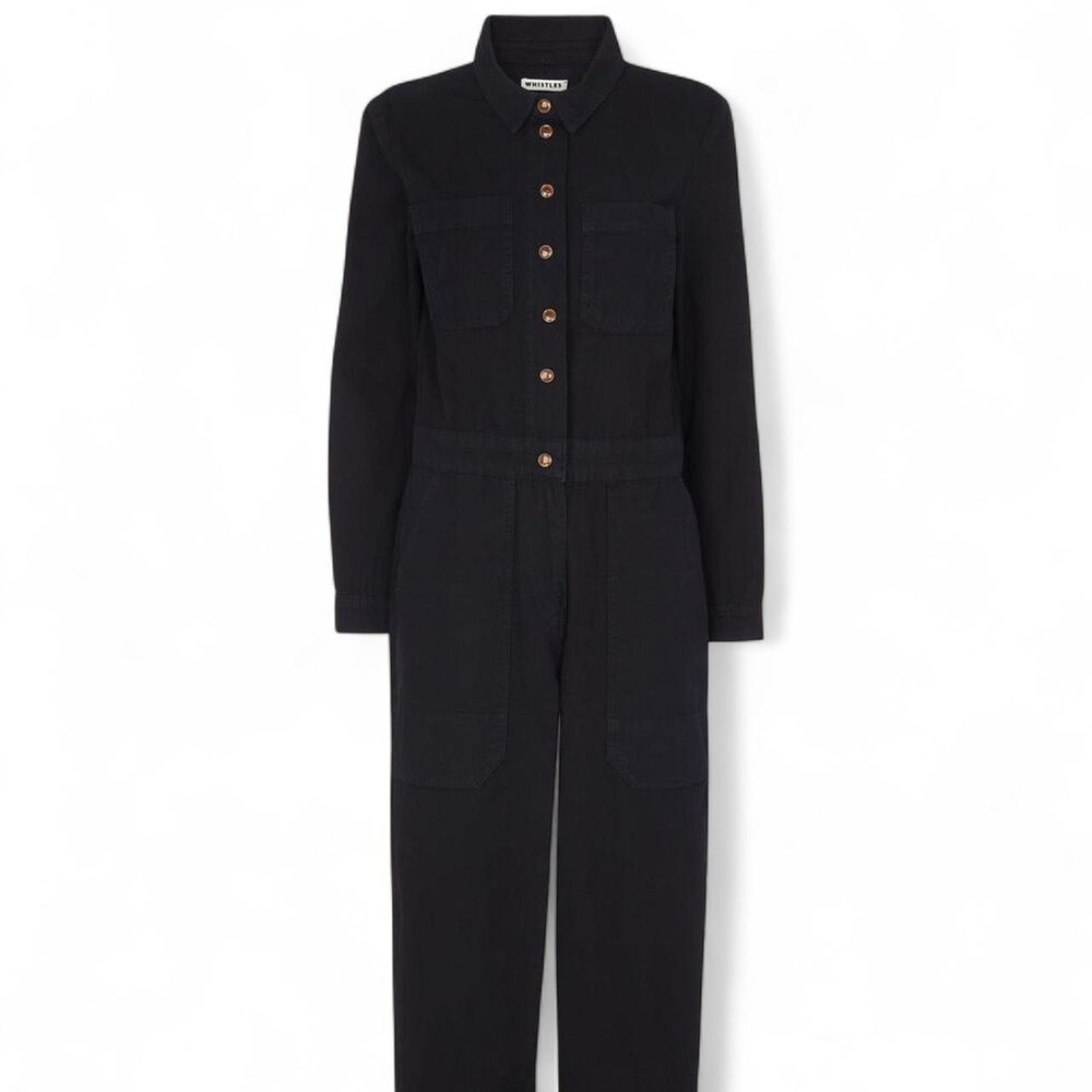 Whistles utility jumpsuit in navy blue. Size 14.